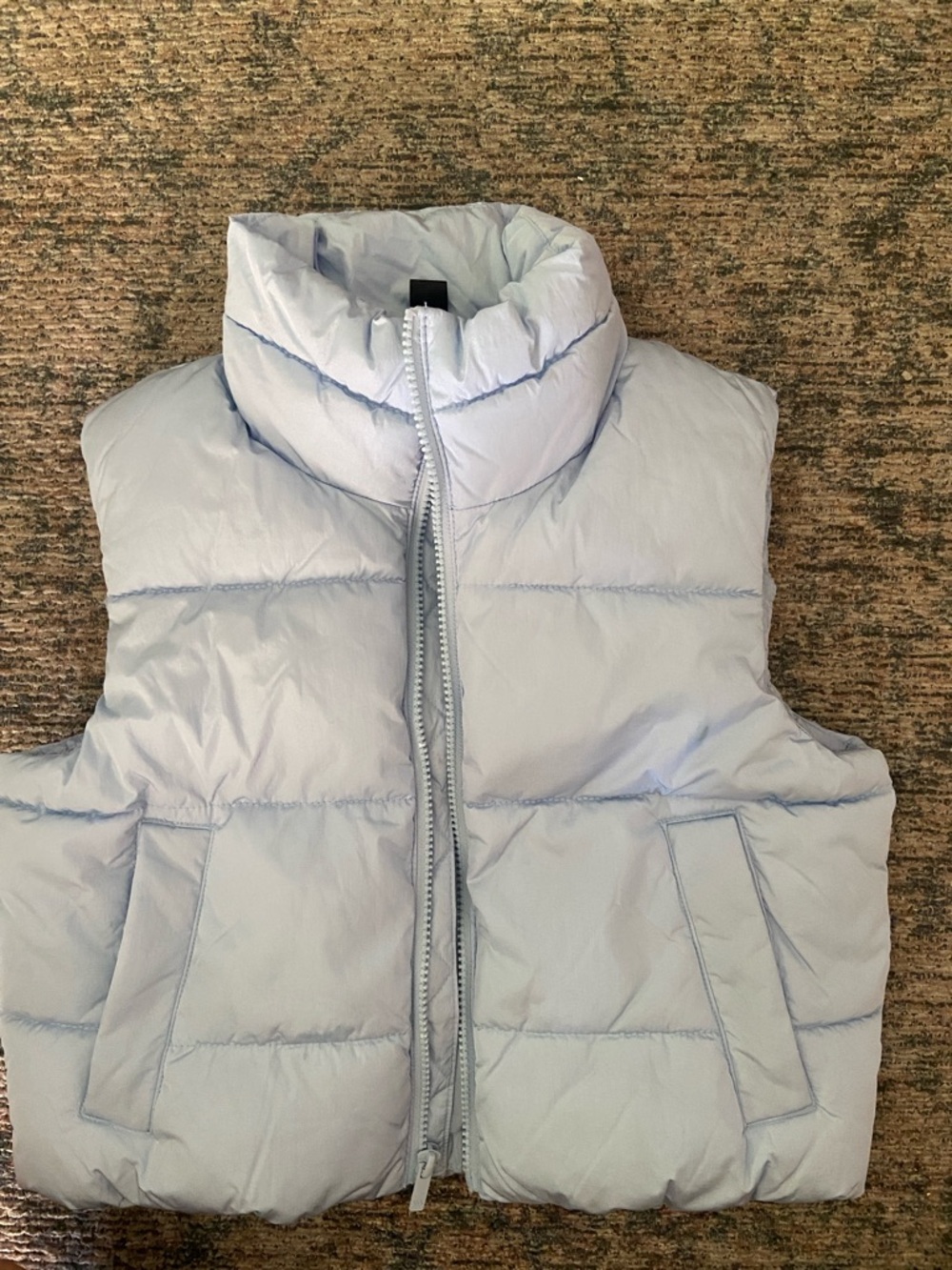 NBW KIDS Light Blue Puffer Vest - Sleeveless Zip Front